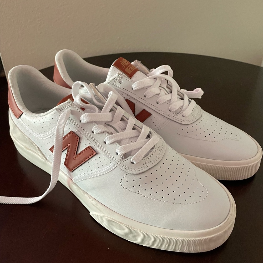 New Balance 272 White and Maroon Sneakers